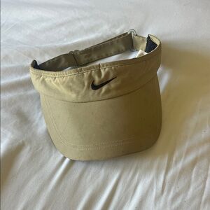 Nike Beige Visor with Black Logo